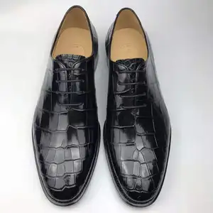 Exquisite Goodyear Mens Dress Shoes Decent Alligator Leather Shoes for Men Goodyear Crocodile Leather New Styles Man's Shoe