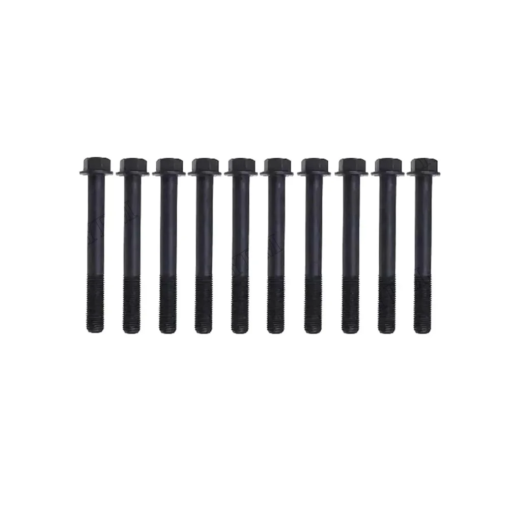10Pcs Cylinder Head Bolt 8970369591 for Isuzu Engine 3LD1 3LD2 4LE1 4LE2 Hitachi Excavator EX27U EX30U EX35U EX40U EX50U ZX27U