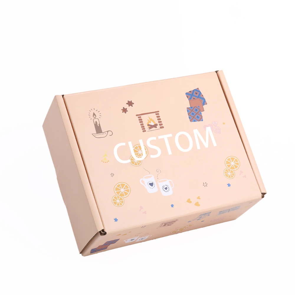 Tilpassede Linjerte Pappbokser For Sending Med Lav Pris I Bulk, Økologisk Egnet UV Partall Veldig Billig