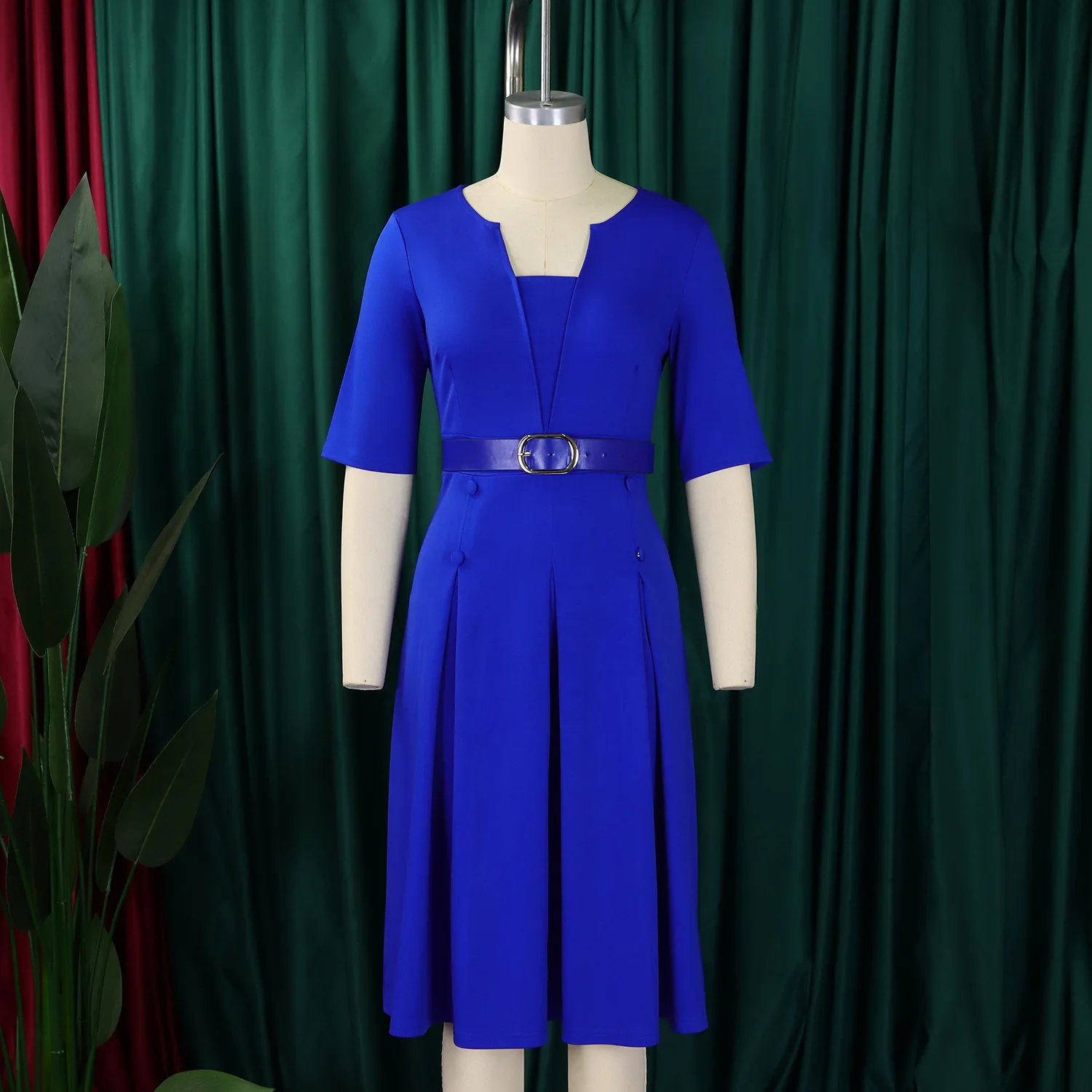 2025 Latest Design Autumn Dresses Women Casual Elegant Solid Color Half Sleeve Office Lady Dress Africa Dress for Women Clothing 2025 Latest Design Autumn Dresses Women Casual Elegant Solid Color Half Sleeve Office Lady Dress Africa Dress for Women Clothing