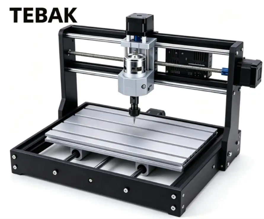 TEBAK DIY Wood OEM 300*180mm Working Space 3-Axis PCB Drilling High Precision Mini Woodworking CNC Wood Router Engraving Machine