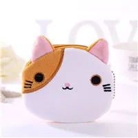 High Quality Soft Plush Lovely Cat Coin Purse Wholesale Custom Kid Gift Anti-Lost Zipper Purses Keychain Accessories Wallet
