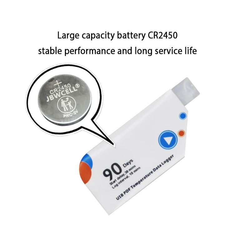 USB Temperature Single Use Data Logger with PDF Report