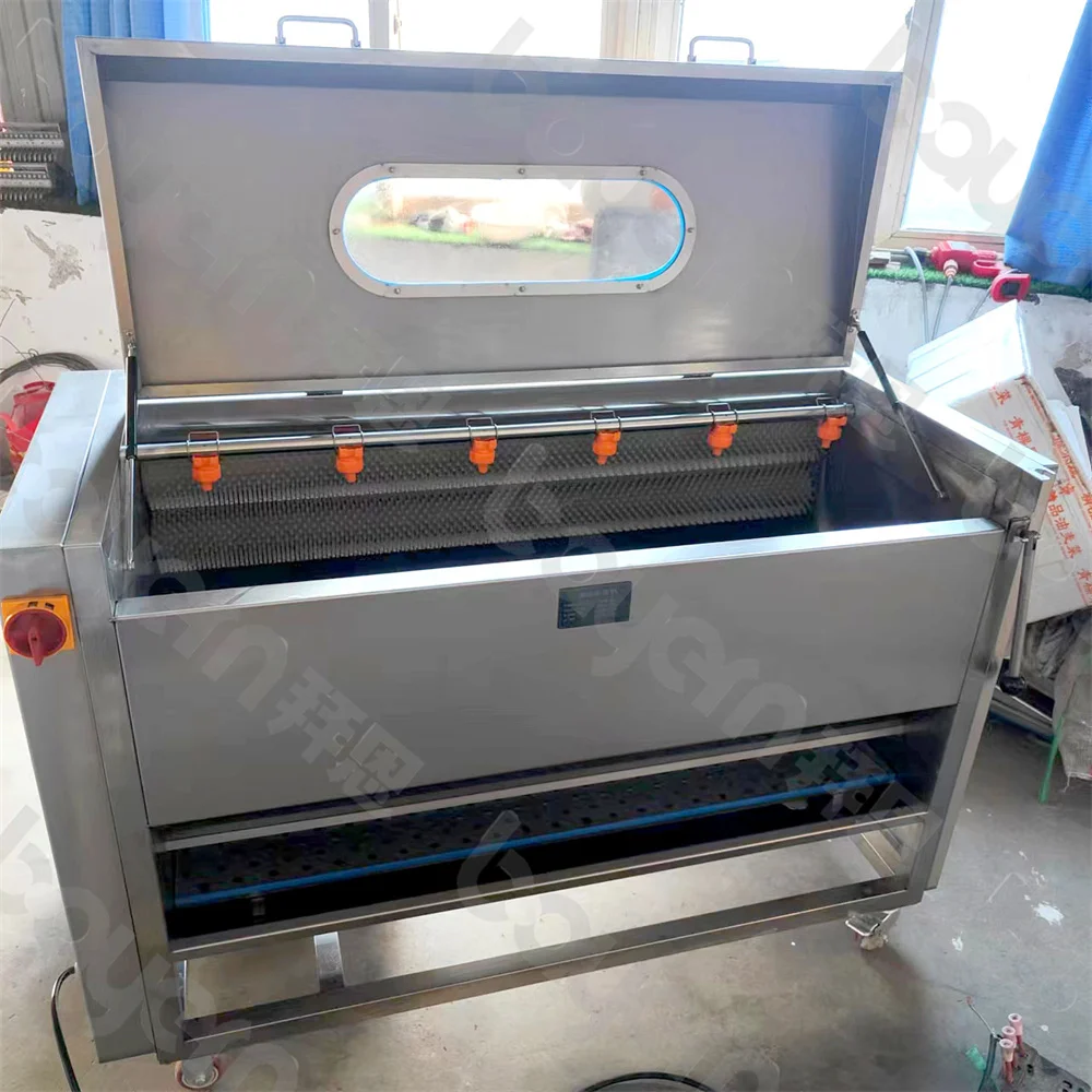 Machine Peeling and Washing Potato Cassava Sweet Potato Carrot Beet Skin Brush Wash Peeler Machine for Peeling Potatoes Cassava