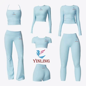 New Trend Yoga Suit Set for Women Outdoor Elastic Gym Fitness Wear Comfort Bodysuit Yoga Sets