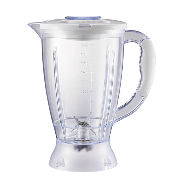 1.5լ Blender Plastic Jar Blender սափոր Չժանգոտվող պողպատից շեղբով և կափարիչով Գավաթ Պլաստիկ սափոր Blender պահեստամասերով