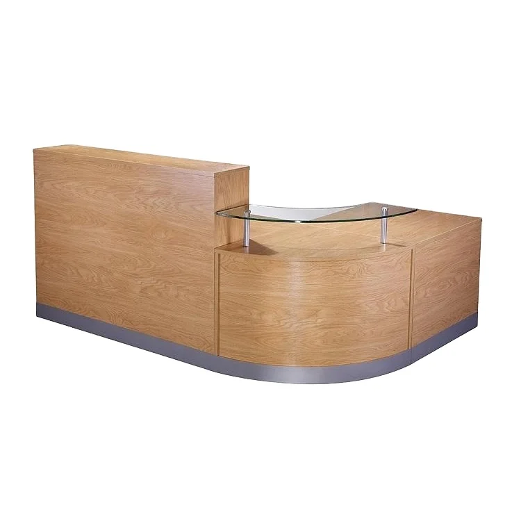 Bomacy Wooden Used Salon Furniture Office Commercial Reception Area Reception Desk