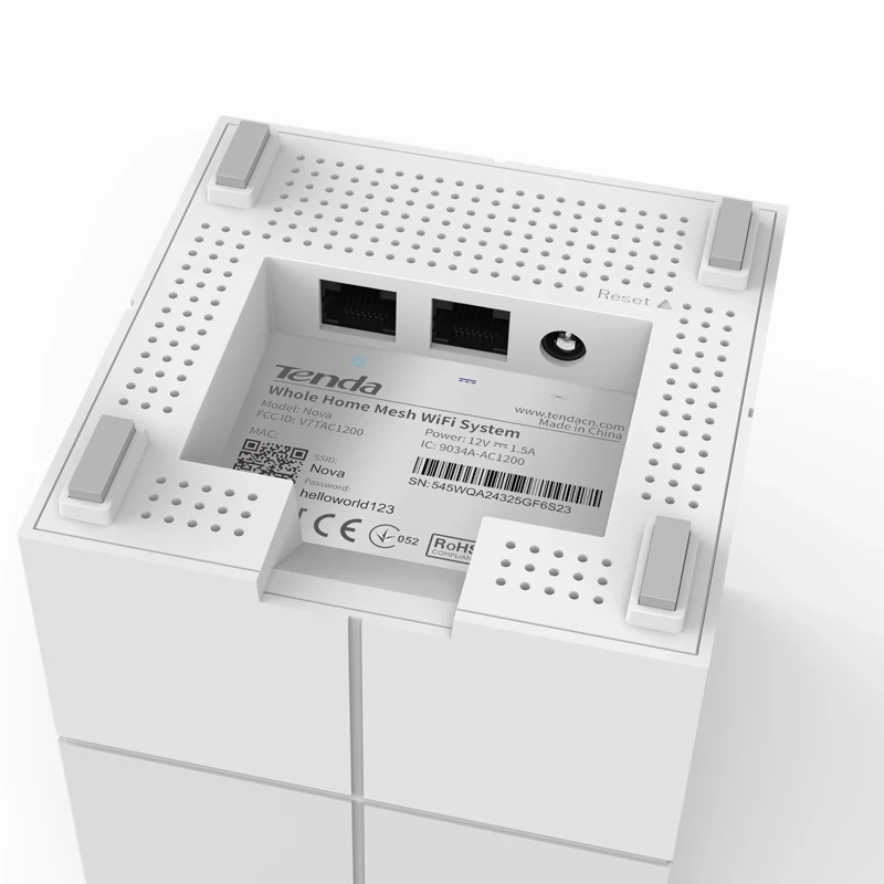 Tenda MW6 Nova AC1200 Dual-Band Whole Home WiFi Coverage Mesh Wireless  Router System with Wireless Bridge Repeater