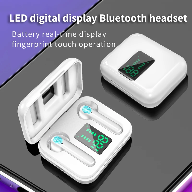 J4 Tws BT Earphone Smart Sensor Tap Control Earbuds Wireless Charging