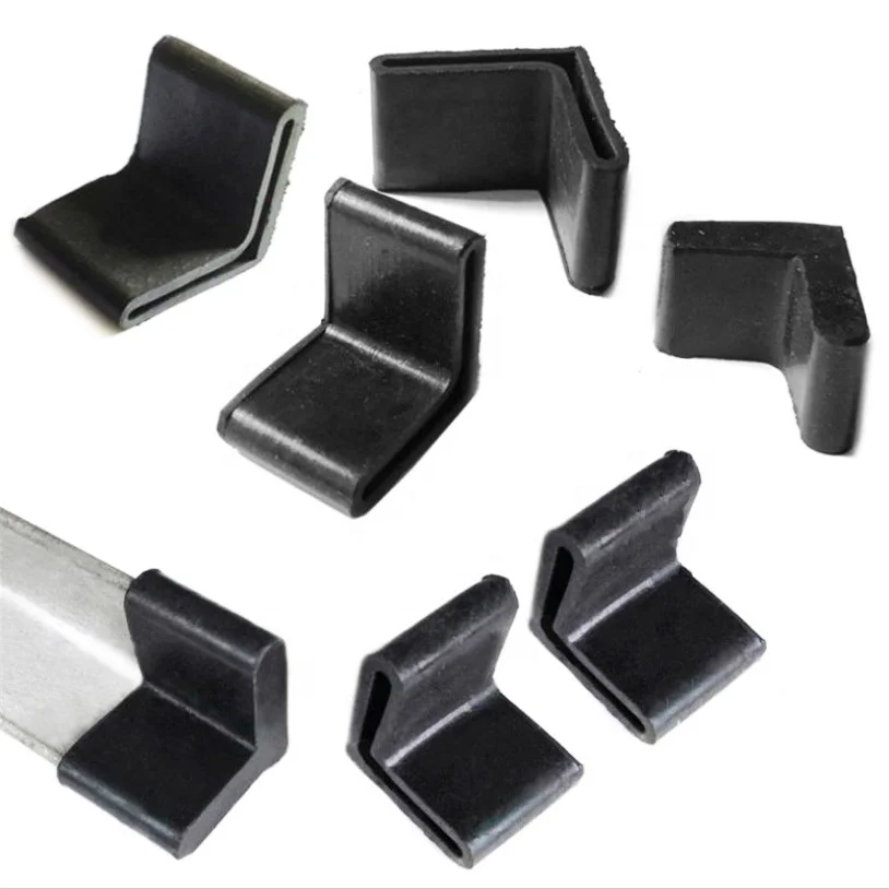 L Shape Furniture Angle Rubber Foot Pad Leg Protector/Anti Slip Triangle Foot Caps for Metal Leg/Bed Frame Rubber Feet Covers