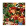 ZZC0575 Pittura di perle con personaggio dei cartoni animati di Natale