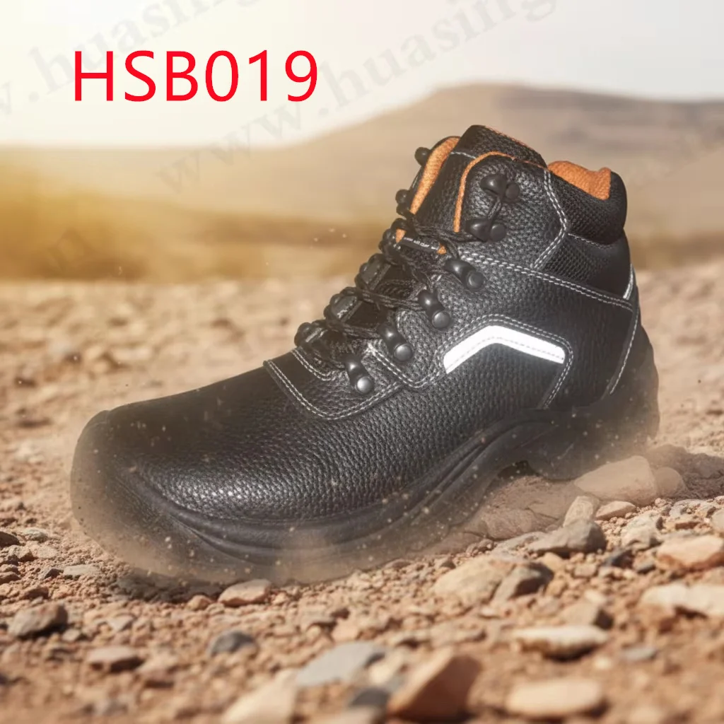 ZYF, kraftværksikre sikkerhedssko til mænd med beskyttelse mod knusning og gennemborende genstande (S3-standard), sorte sikkerhedssko, Dawn Patrol sikkerhedssko med reflekterende remme, model HSB019