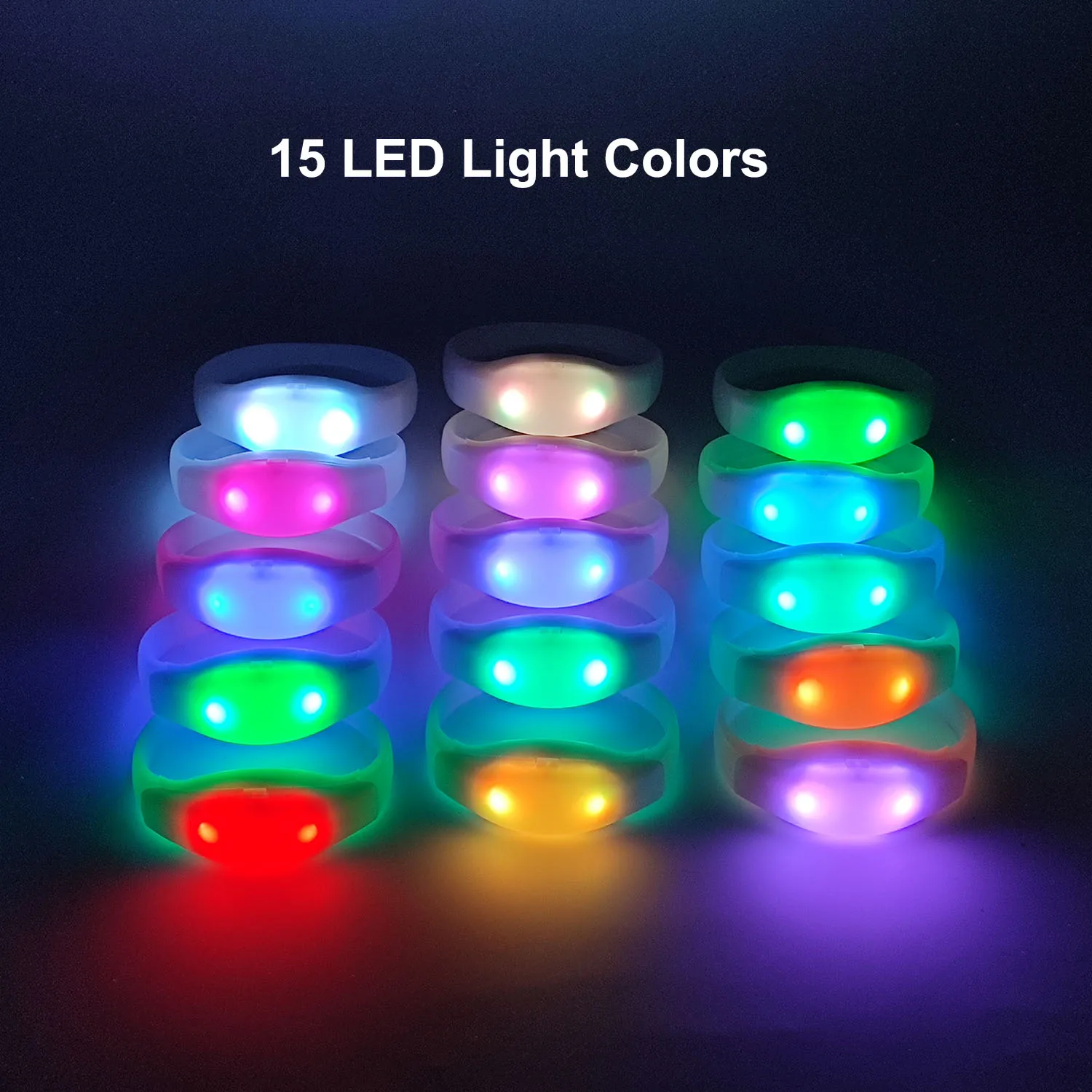 LINLI RFID DMX Remote Controlled Led Bracelets Light up Wristbands Flashing Arm Wrist Bands for Music Festival Concert Event