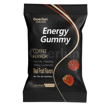 OEM Manufacturer Caffeine Energy Gummies Coffee-Flavored Nootropic Brain boost Vitamin Energy Gummy