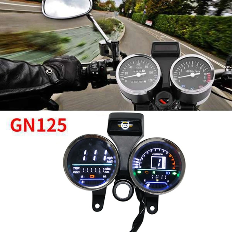 Velocímetro Digital para Moto, Panel Digital para Suzuki GN 125, odómetro  para salpicadero de motocicleta, medidor de RPM, accesorios para motocicleta  de 8-16V - AliExpress