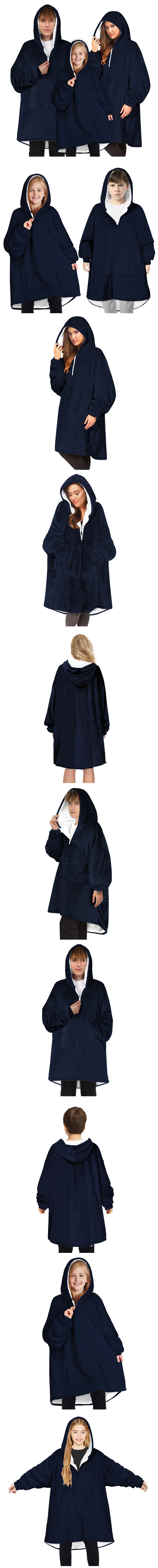 Oversized stunning fashionable blank hoodie blanket custom