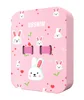 Large floating back white rabbit