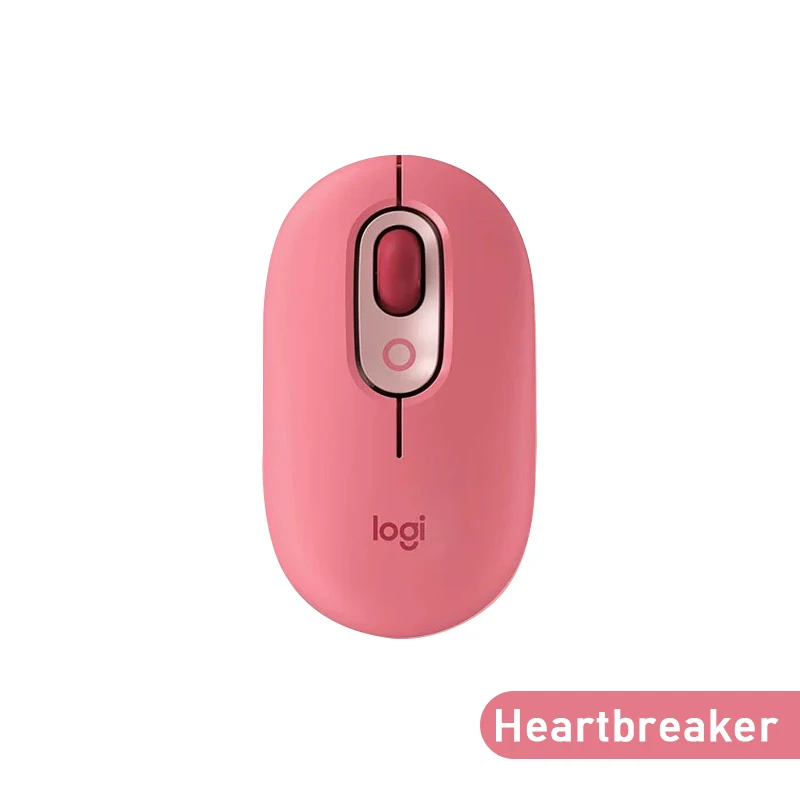 Logitech POP Mouse Bluetooth Wireless Mouse Light Sound Female Cute Laptop Office Cinnamoroll Yellow Pink