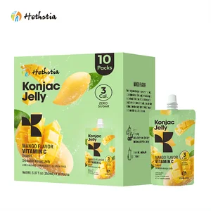 Eco Friendly Shirataki Jelly Snacks Orange Fruit Custom Packaging Vegan Keto 150ml Konjac Jelly