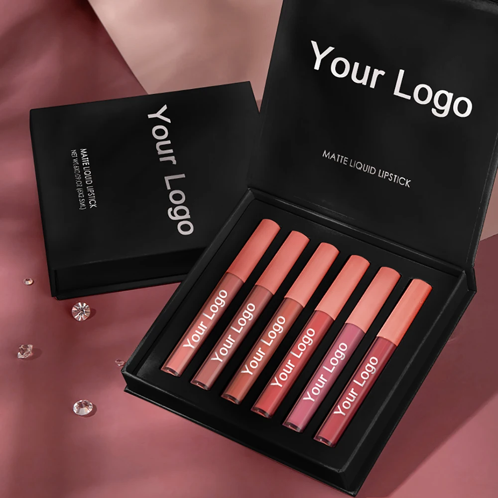 Lipstick Gift Set Maquillage Matte Lipstick Moisturizing Waterproof Long Lasting Non-Stick Cup Lip Gloss with Your logo