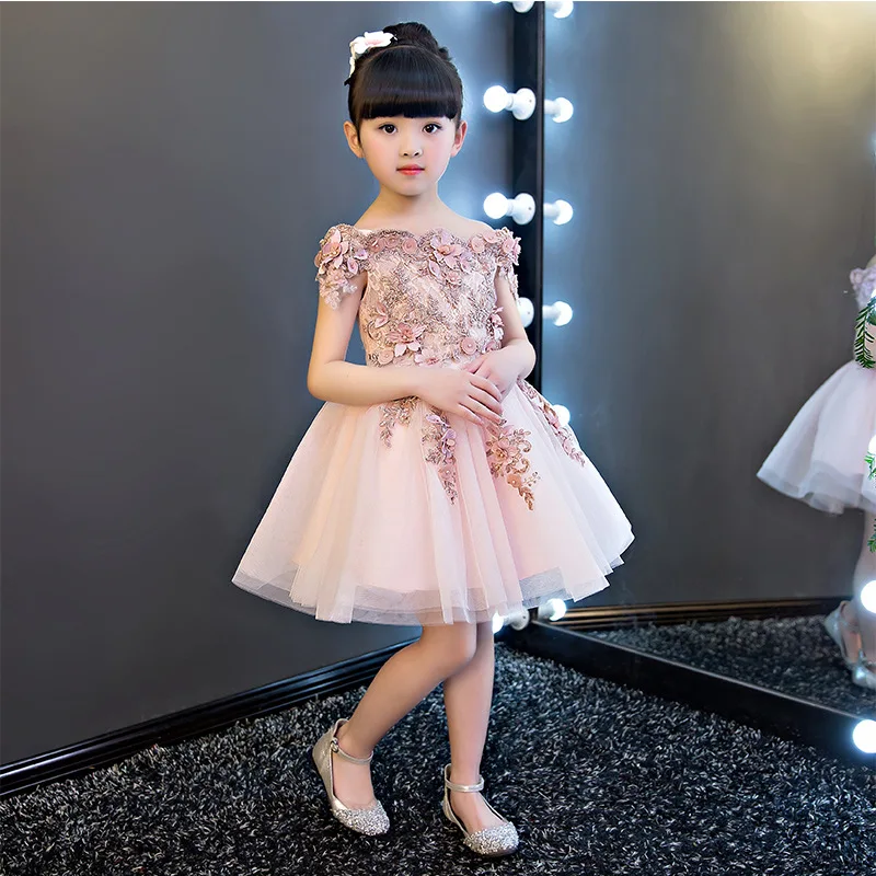 Floral Lace 3-12 Years Wedding Tutu Baby Dress Designs Party For Girls ...