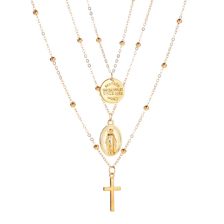 Trendy Silver Gold Plated Multi Layered 