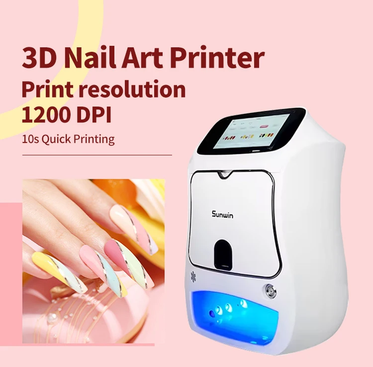 Portable Automatic 3D Digital AI Nail Art Printing Intelligent Smart Making Machine Printer 10 Seconds Printing