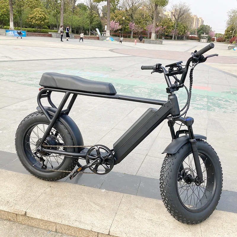 TDE-05 double seat 20inch 4.0 fat tire 15.6ah battery e bike powerful electric fat tire bike bicycle