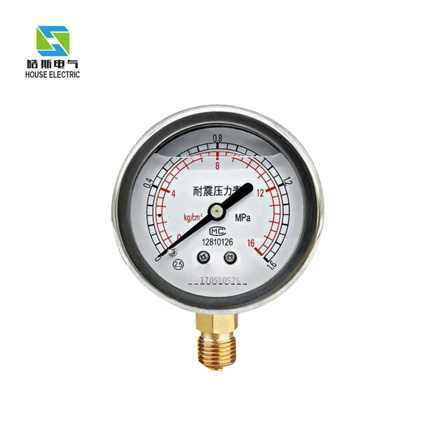 Stainless Steel Center Pivot Irrigation Parts Seismic Hydraulic Pressure Gauge