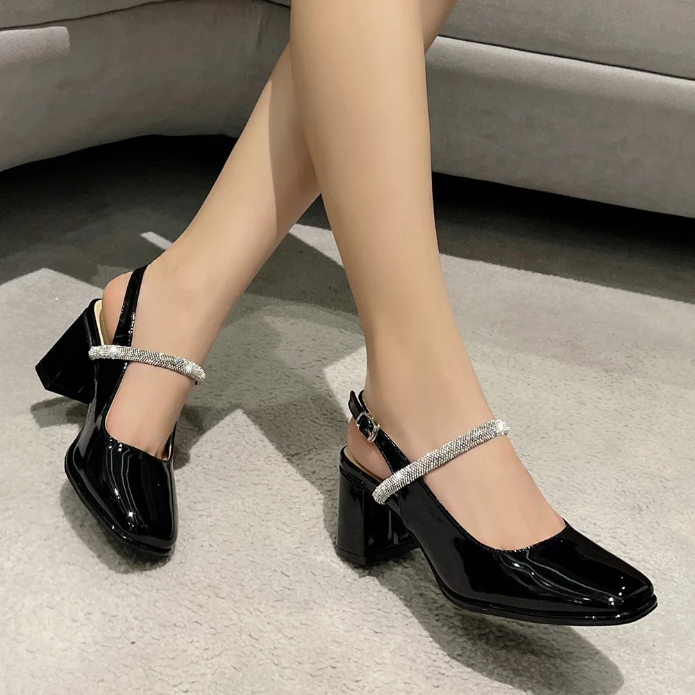 【PORTERNA】Simple Mary Jane High-Heel Sandals Amazon.com | YDN Women Thin High Heels Mary Jane Strap Mules