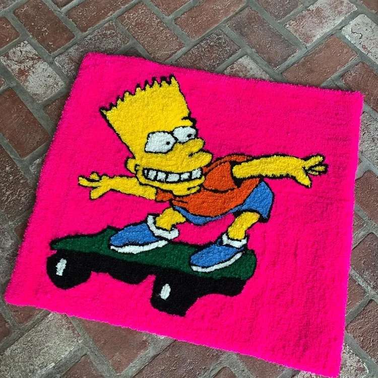 High Quality Custom Dropshipping Simpsons Cut to Shape Rug