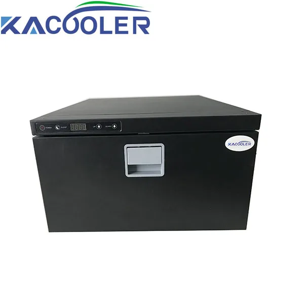 24V Solar Fridge Freezer with Compressor Small Drawer Plastic Construction for Camping for Outdoor Adventures