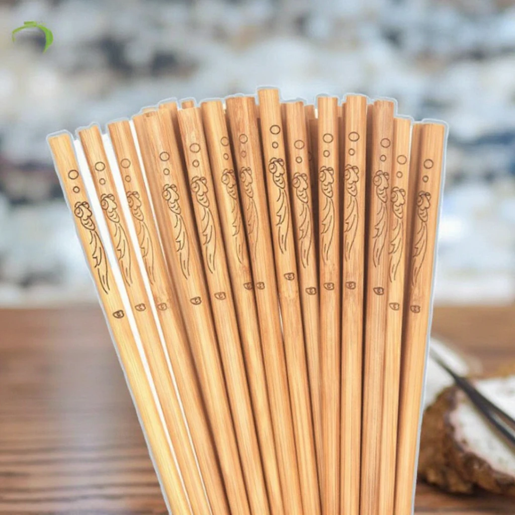 Custom Design Printing Reusable Eco-friendly Bamboo Chopsticks Teak Wood Chopsticks
