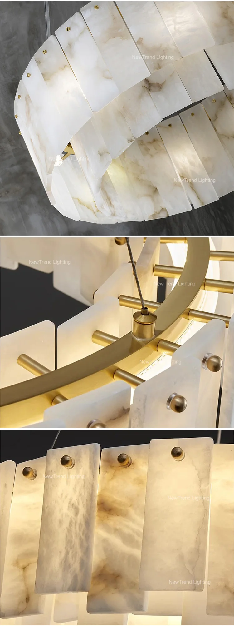 cpl 240 minimalist style indoor decoration fixture home villa living room dining room modern ring led chandelier-3