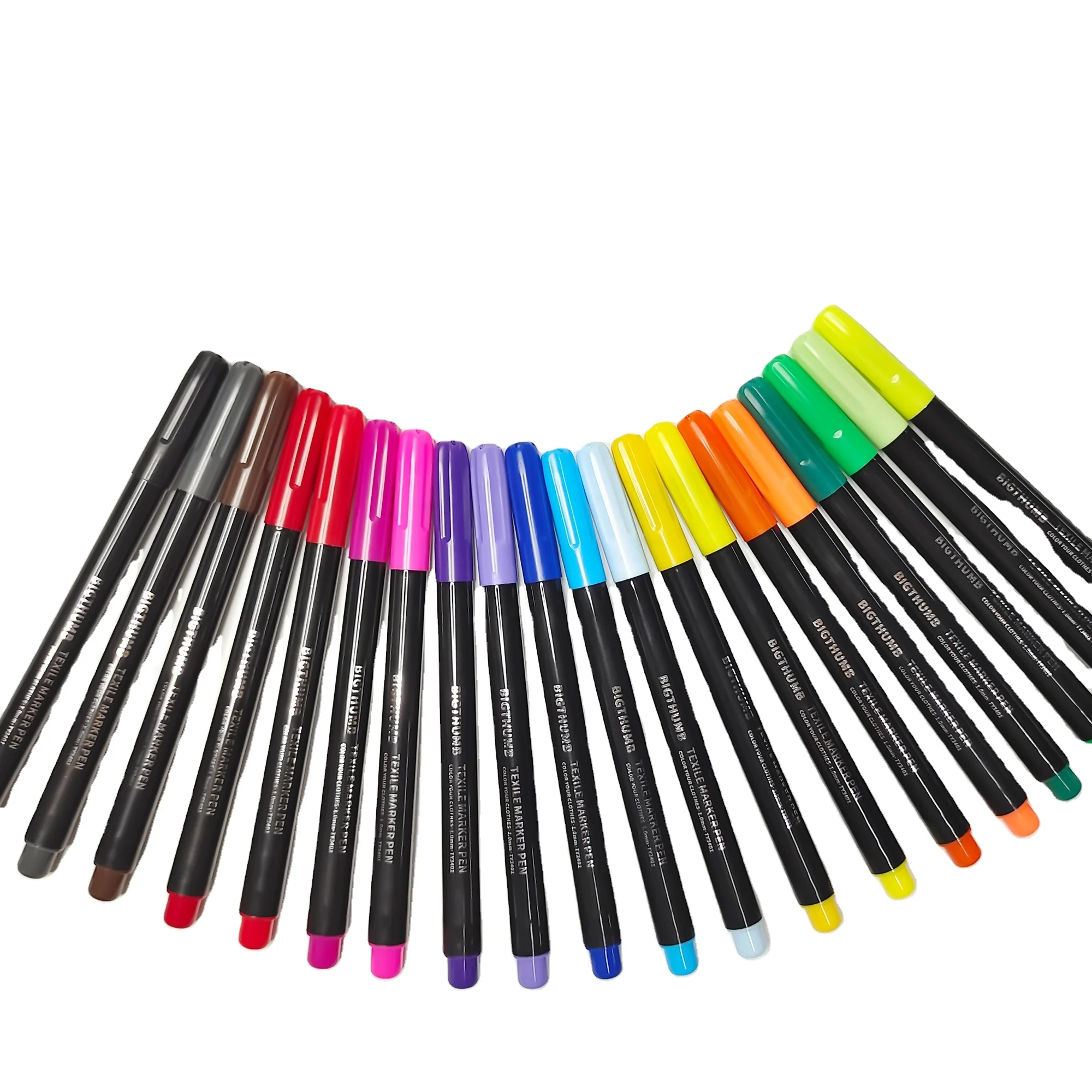 24 Colors Logo Custom Fabric Paint Fabric Markers Paint Pen DIY Permanent Fabric Marker Pen