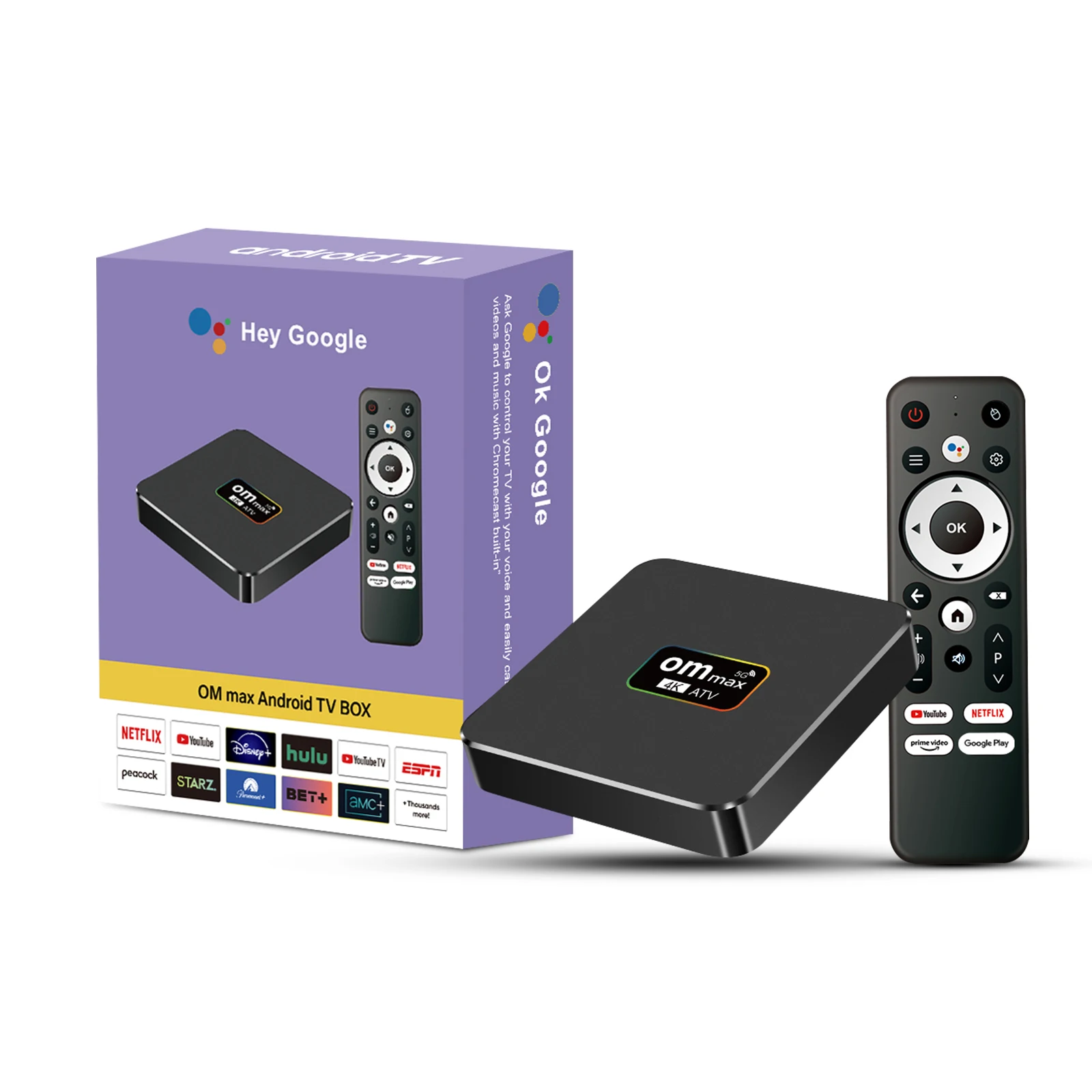 TV Box Smart TV Box OM MAX 3.0 - Best Android 9.0 Media Player