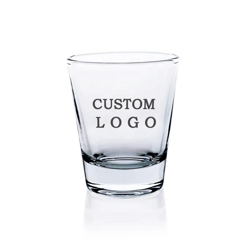 Custom logo whiskey cup wine blanks espresso sublimation glass shot glasses