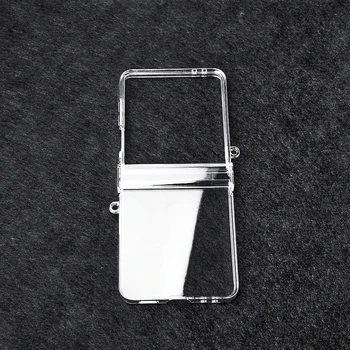 360 Full Cover Straps Hole Transparent clear PC Folding Phone case for Samsung Z FLIP 7 case