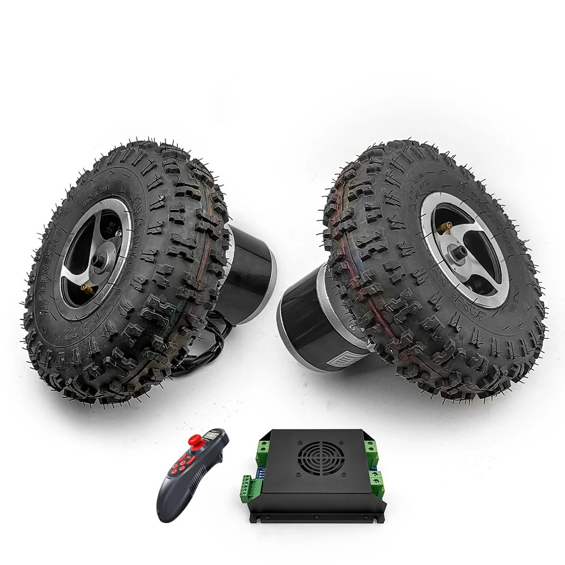 L-faster Dual 10 Zoll Motor Kit 24V 700W - Elektroantrieb Für Gartenwagen & Rasenmäher