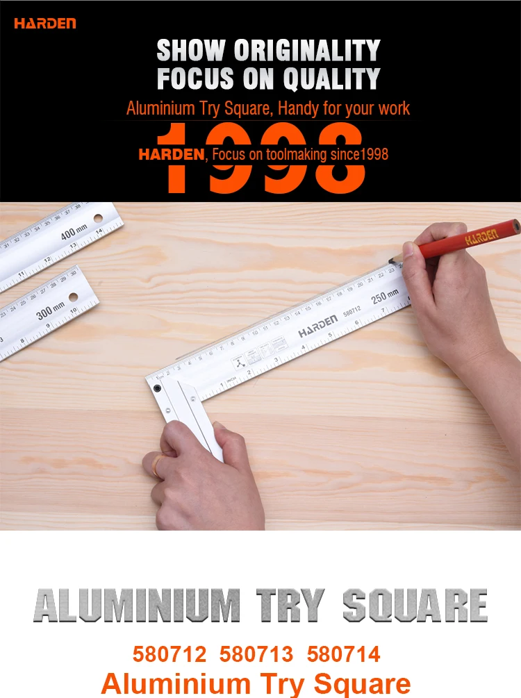 High Presision Metal Aluminium Angle Measuring Tool Square Ruler