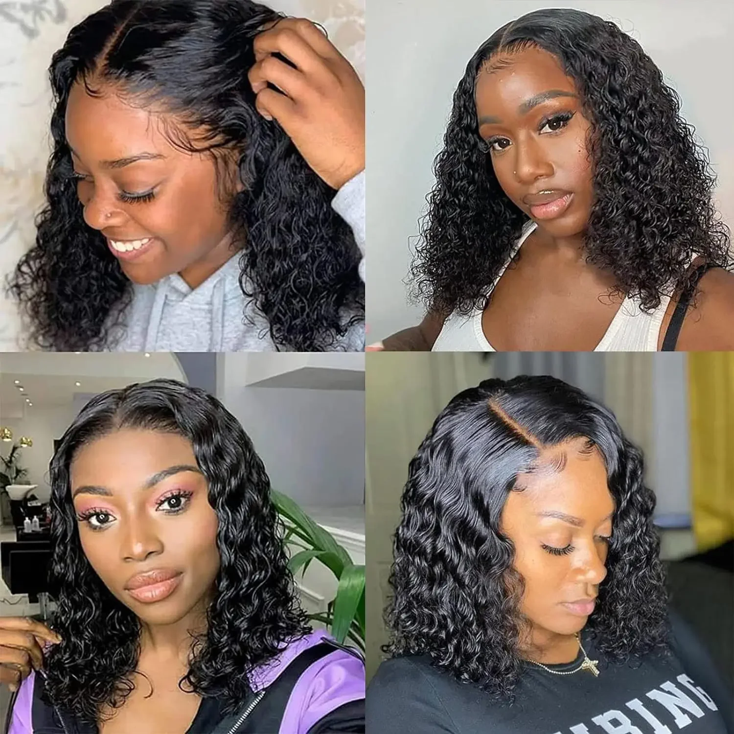 Kurze Bob Lace Front Perücke Aus Echthaar Brasilianisches Haar_voghion.com