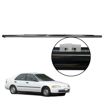 HY Weatherstrip Door Belt Rubber Outer Direct Replacement Window Chrome  Trim Glass 4 Pcs/set for Civic 92-95 HONDA