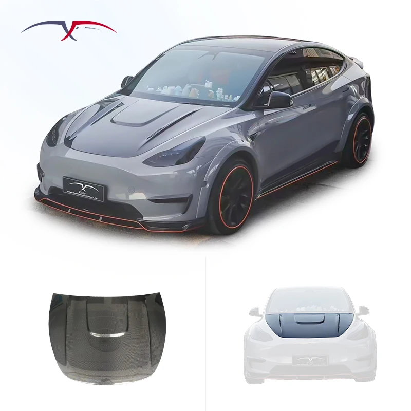 Suitable For Tesla Model Y Body Kit Modification And Upgrade Of New Carbon Fiber Engine Cover Car