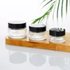 Pot transparent + bouchon noir