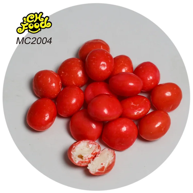 Wholesale and OEM Crispy Sugar Coated Sour Strawberry Soft Chewy Candy Halal Milk Candy Sweet Snack Food