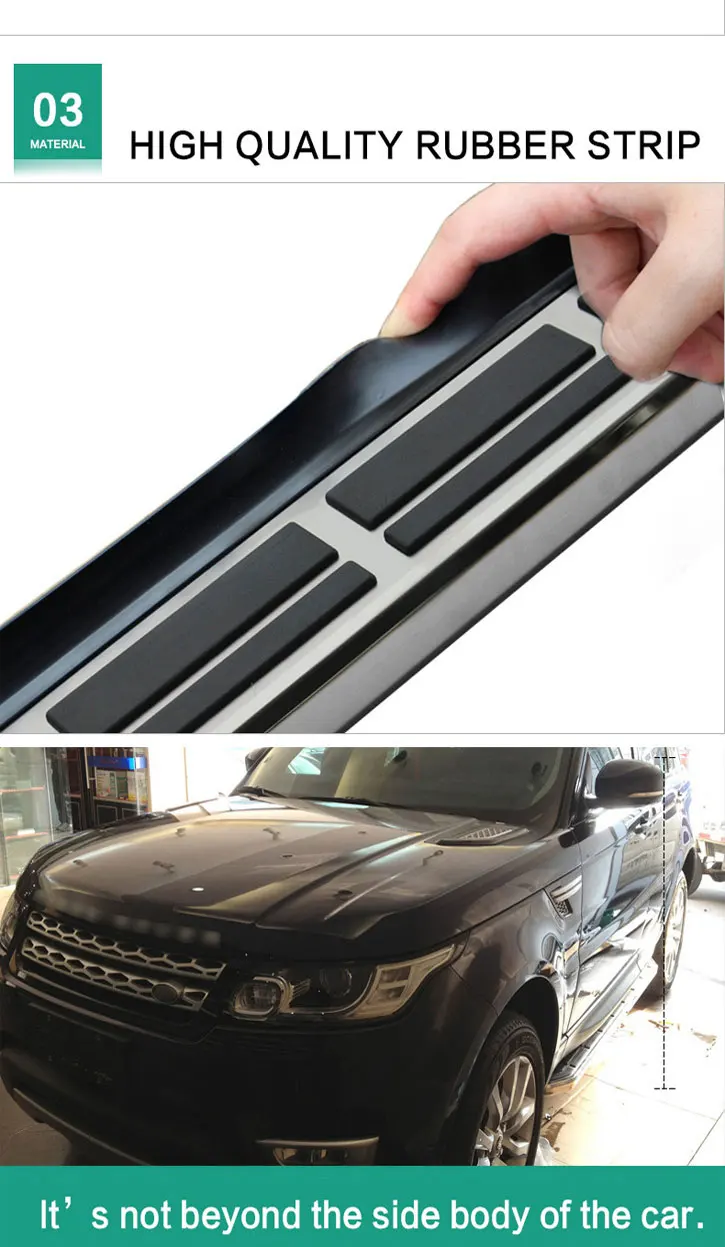 Noble Customization Durable Aluminum Exterior Accessories Fixed Side Step for Borgward Bx7 Running Boards supplier