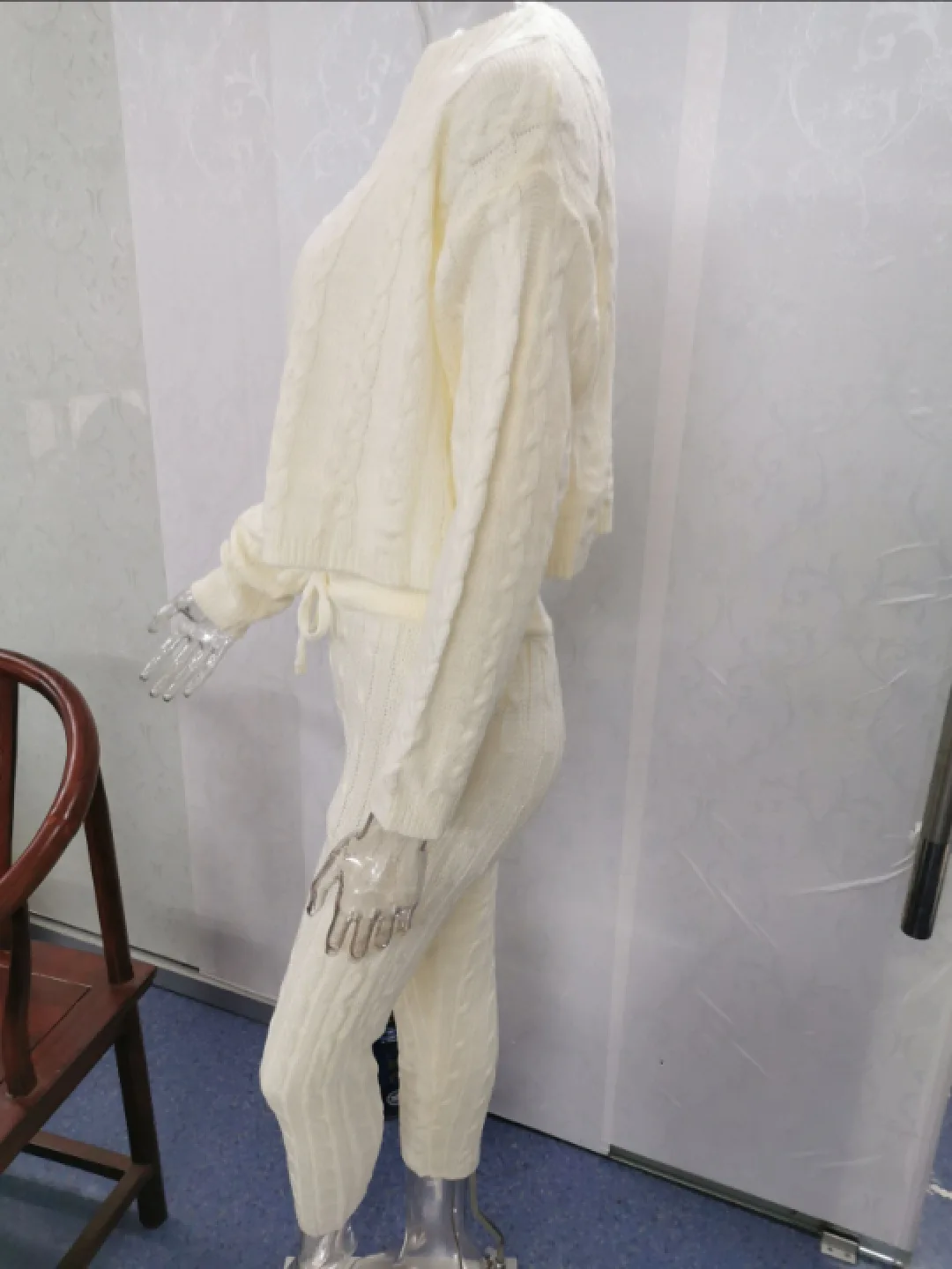 wholesale cardigan sets woman 2 piece sweater set
