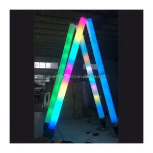 Large Round Portable Glowing Columns for Outdoor Wedding Event Decoration Glow Floor Standing Columns for Christmas Holidays