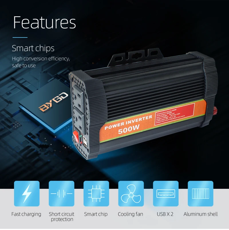 High Power Square Wave Inverter 500w 12v24v Dc To Ac 110v2v The Voltage Converter Oem Odm Customization Buy The Voltage Converter Dc Ac The Voltage Converter 12v 2v Dc Ac The Voltage Converter Product