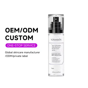 OEM Vitamin C Hyaluronic Amino Acid Lotion Niacinamide Anti Aging Brightening 6 Peptide Face Skin Care Facial Toner Spray